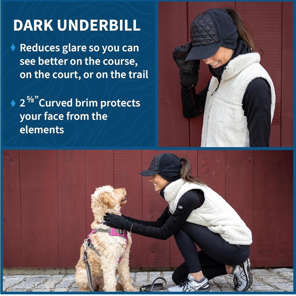 TrailHeads Quilted Ponytail Hat Black - Picture 5 of 11